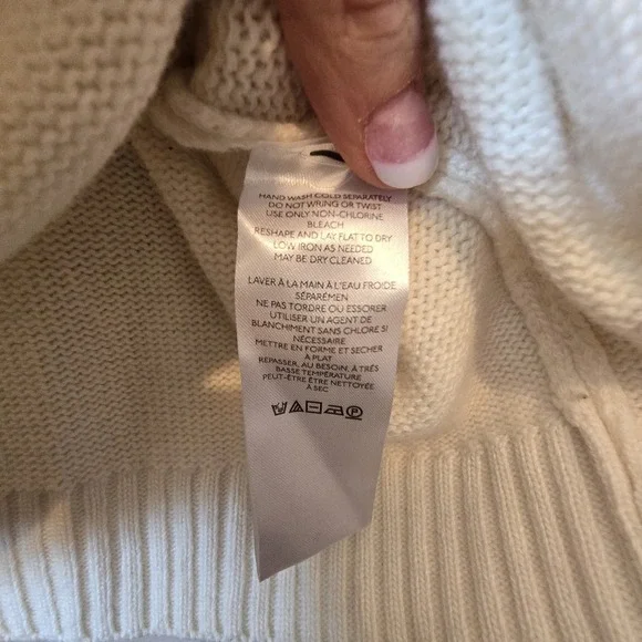 Anthropologie Maeve Cashmere Blend Knit Cardigan Women's XS Ivory Oversized Boxy - Picture 7 of 11